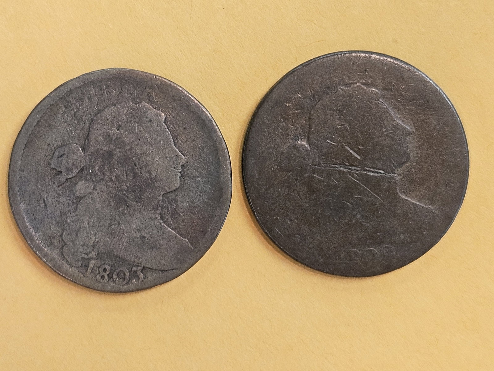 1802 and 1803 Draped Bust Large Cents - 3