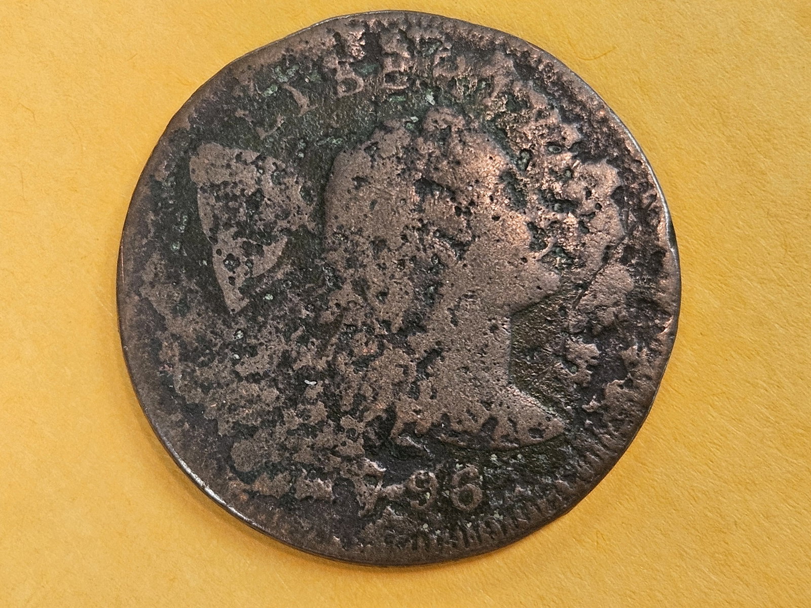 * 1796 Liberty Cap Large Cent in Fine - details - 3