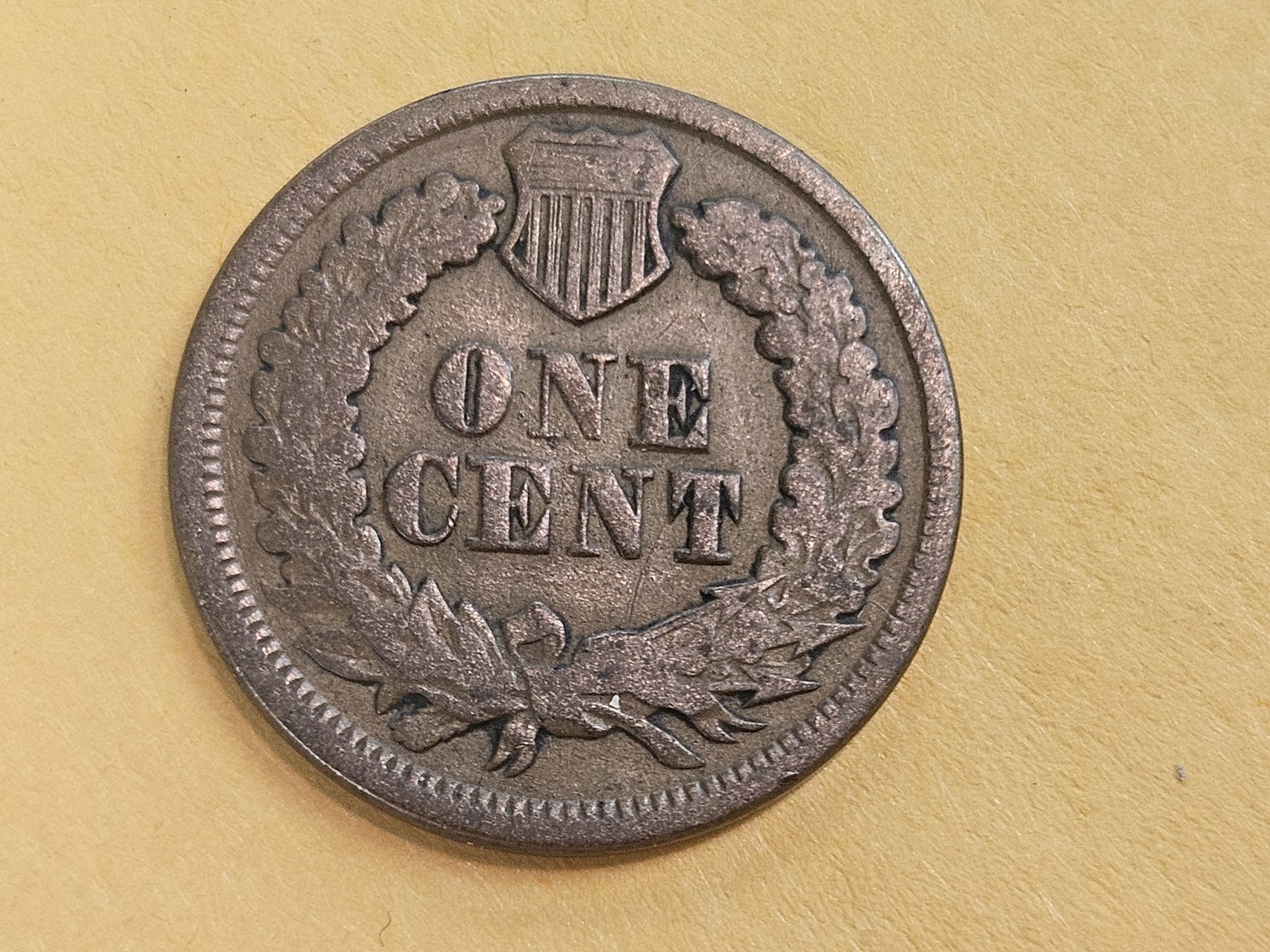 Semi-key 1869 Indian Cent in Very Good - details - 4