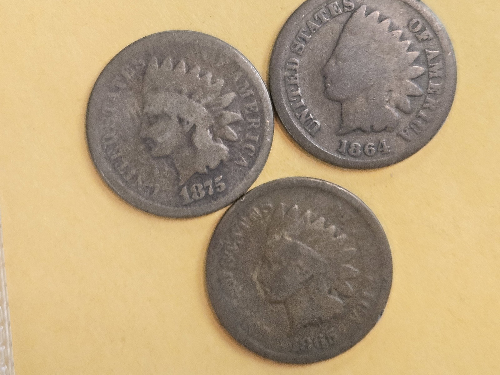 Three Better date Indian Cents in Good - 3