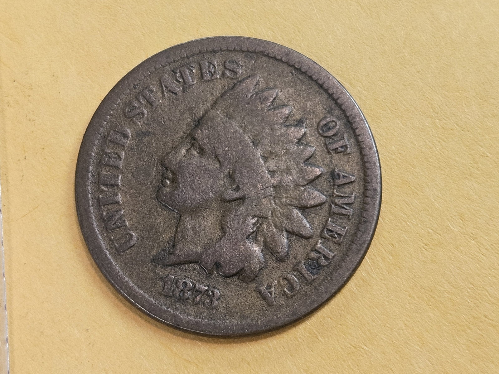 1873 Open Three Indian Cent (1 of 3)