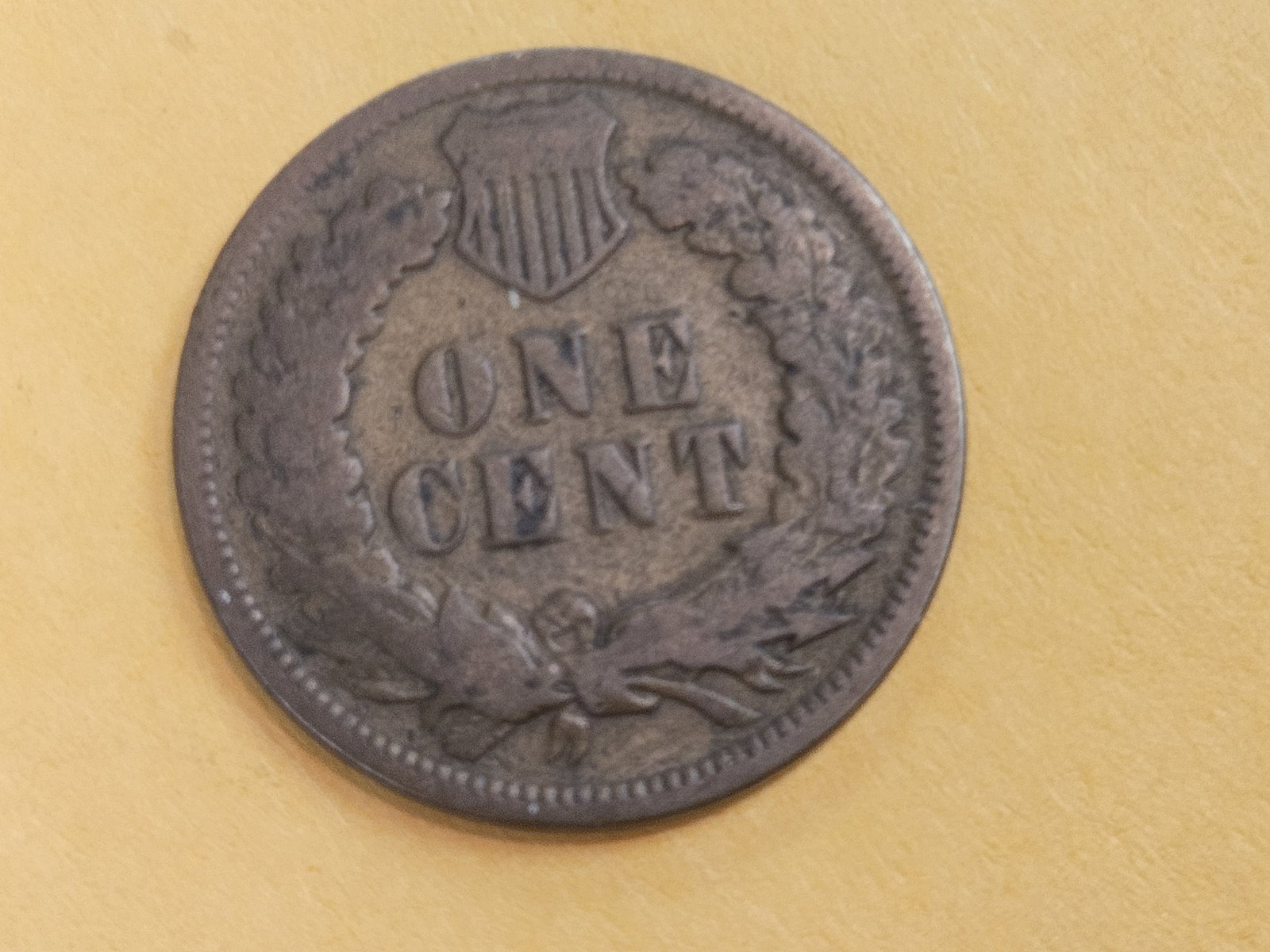 1873 Open Three Indian Cent - 3