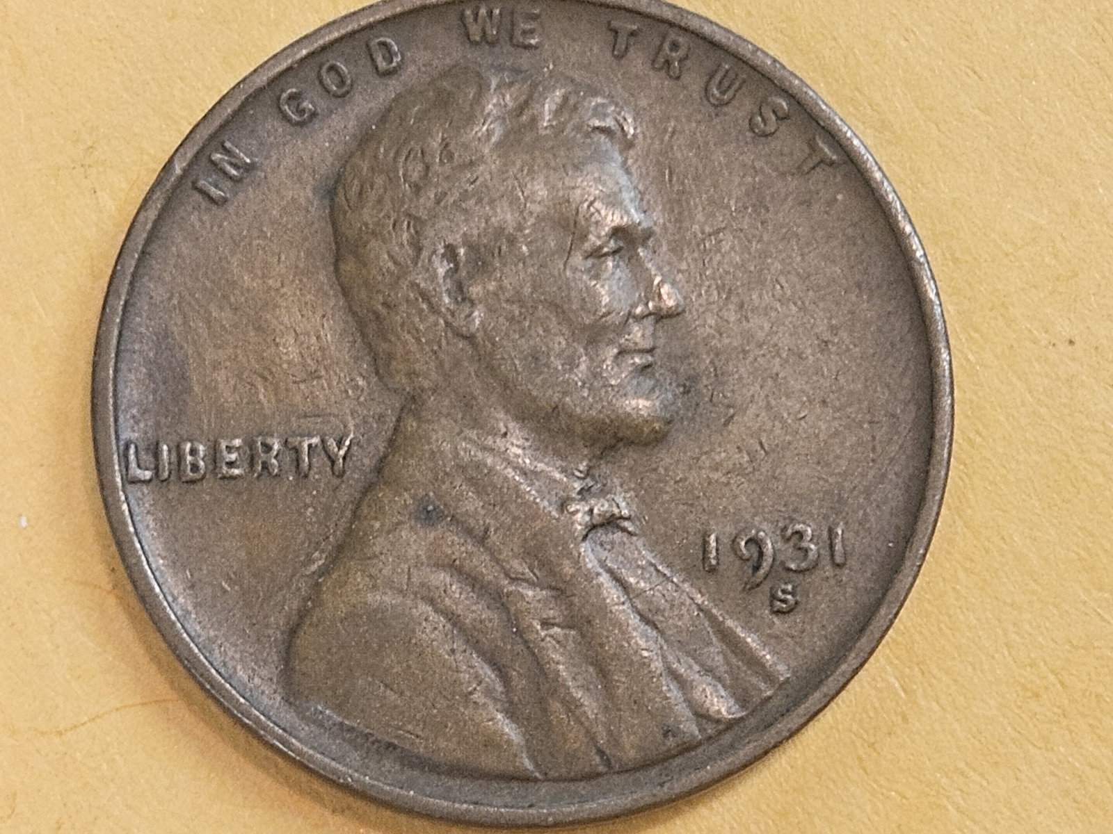Semi-Key 1931-S Wheat cent: In Extra Fine