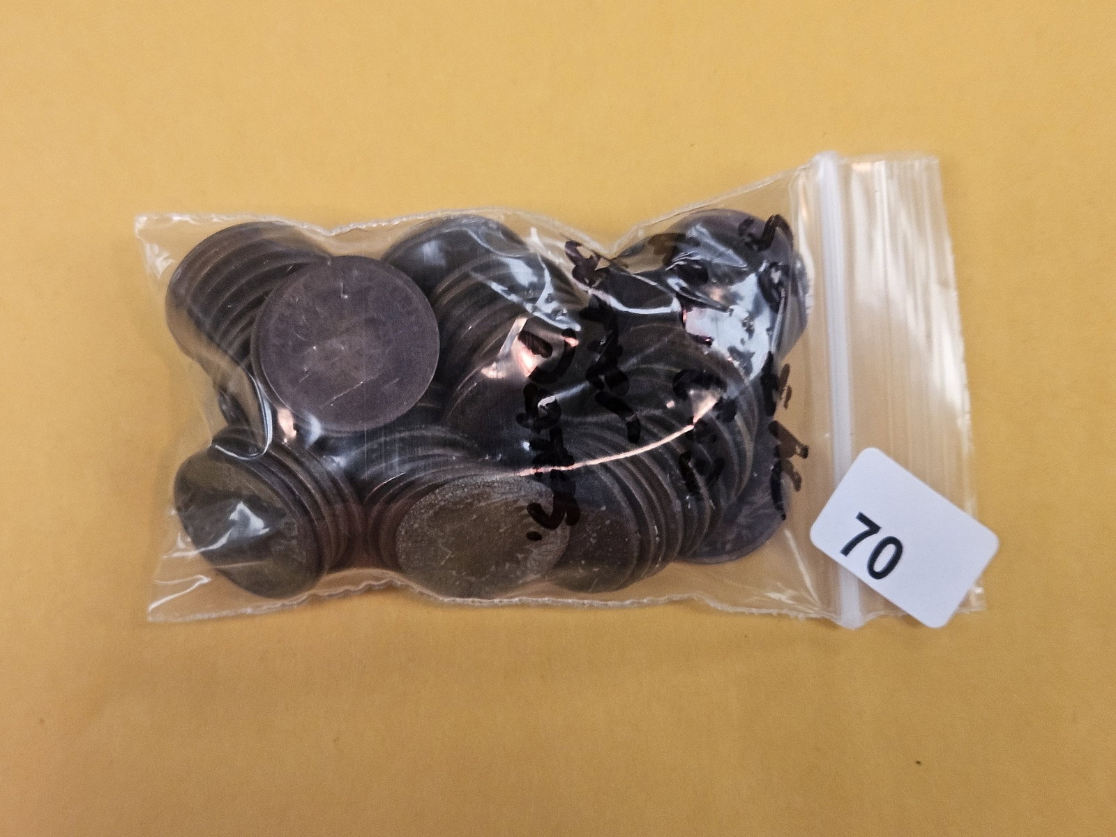 Fifty-Six Indian Cents: From dealer. Unsearched by us. He noted they were all lower end but better dates