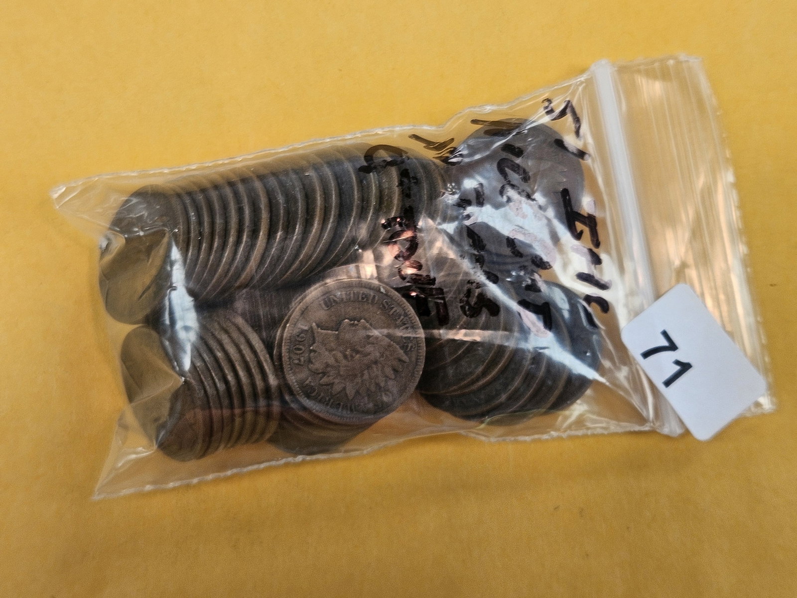 Fifty-One Indian Cents: All in Good plus to Very Fine. From dealer. Unsearched by us.