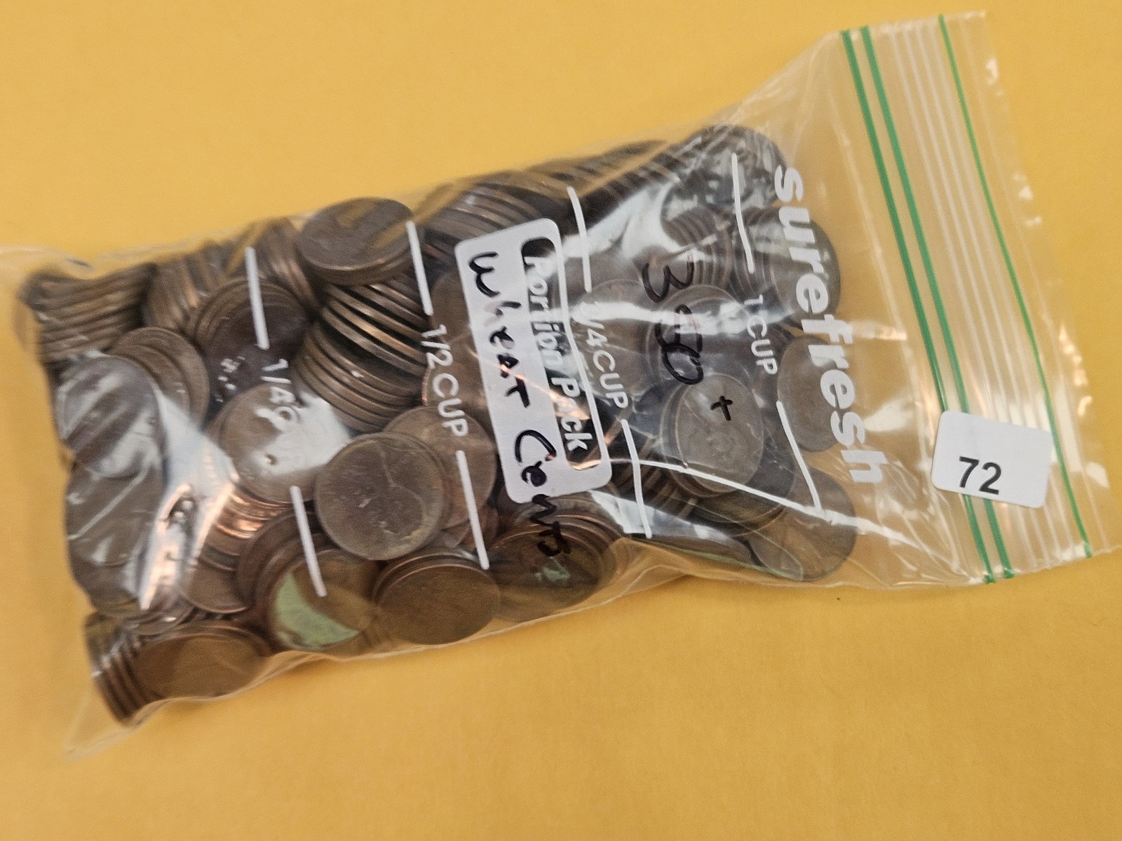 THREE Hundred Fifty Wheat cents: From dealer. Unsearched by us.