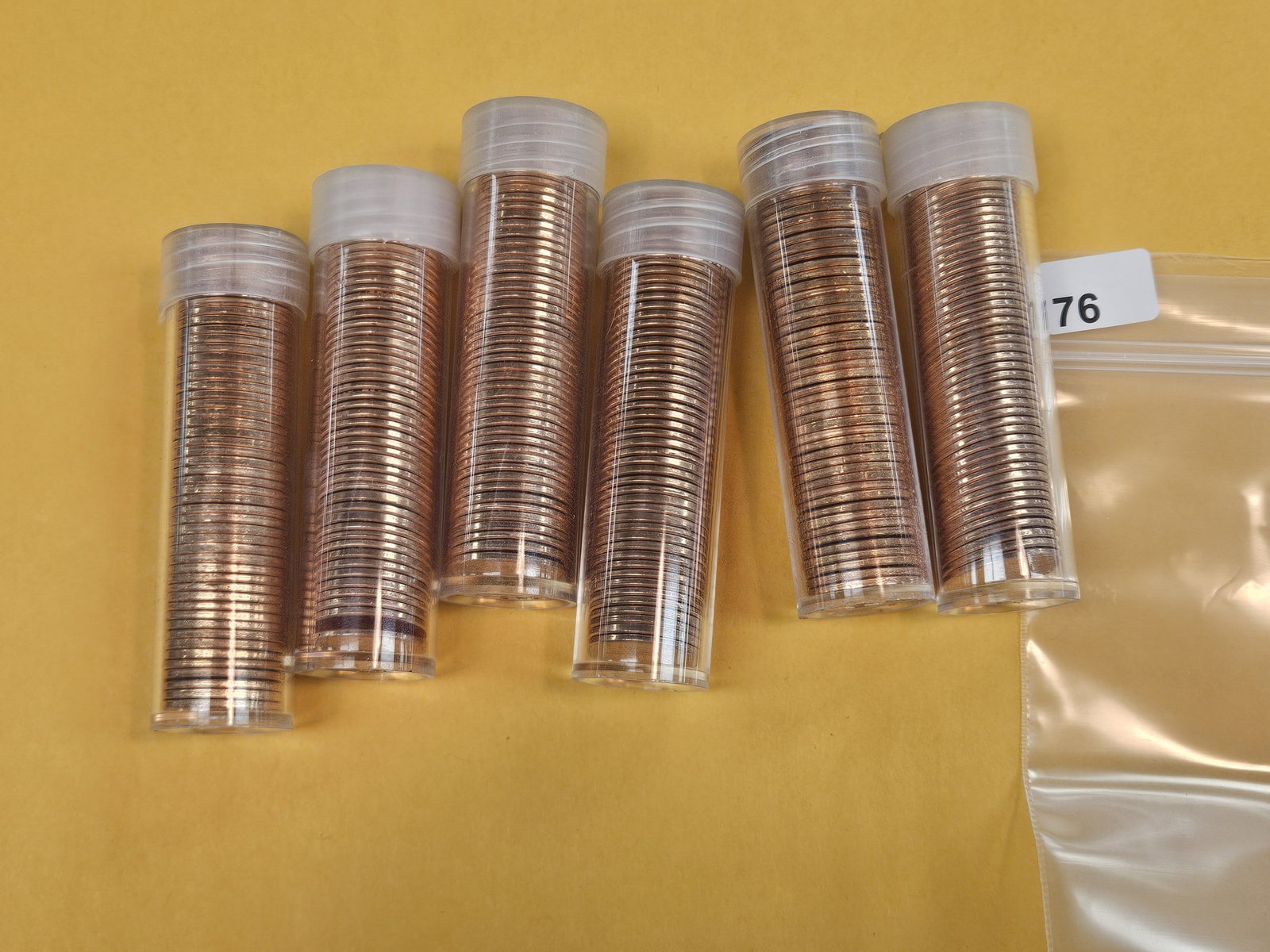 Six Full Rolls of Brilliant Uncirculated RED Lincoln Cents - 2