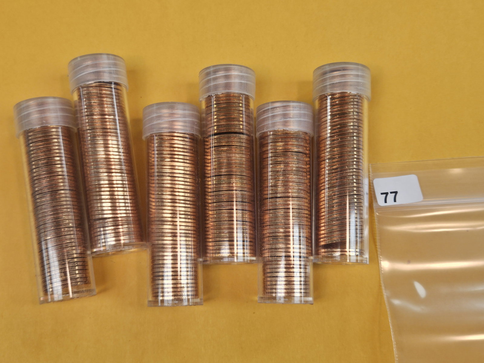 Six Full Rolls of Brilliant Uncirculated RED Lincoln Cents - 2