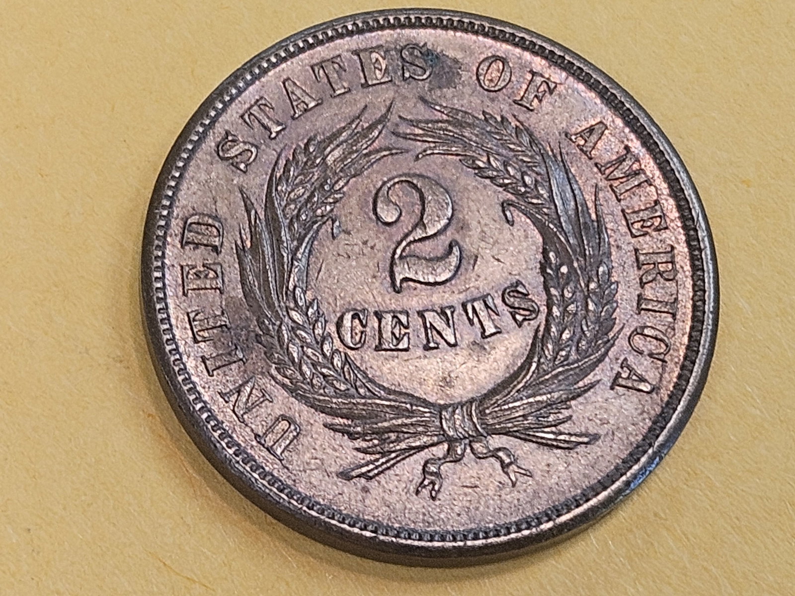 Nice 1864 Two Cent piece in About Uncirculated - 58 - 6