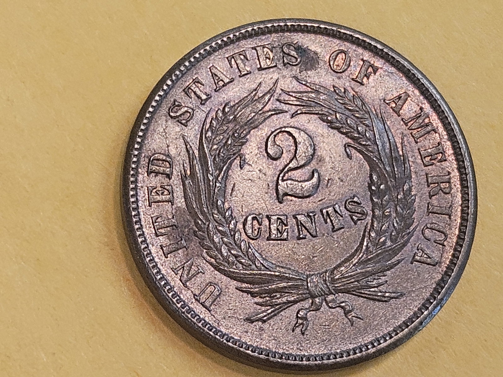 Nice 1864 Two Cent piece in About Uncirculated - 58 - 7