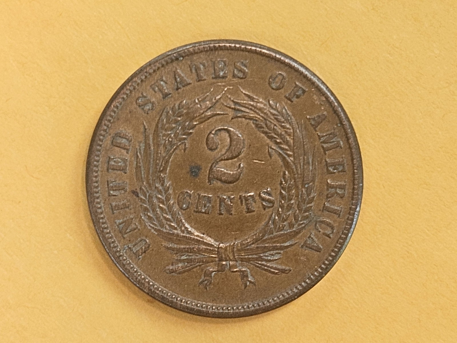 Choice Uncirculated 1865 Two Cent piece - 8