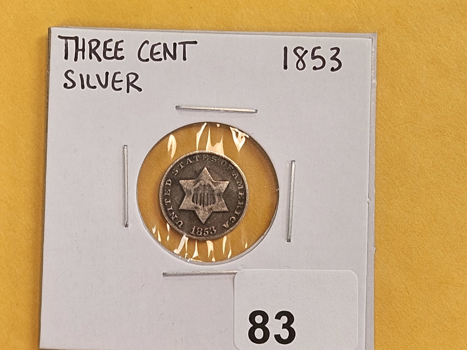 1853 Three Cent Silver Trime - 2