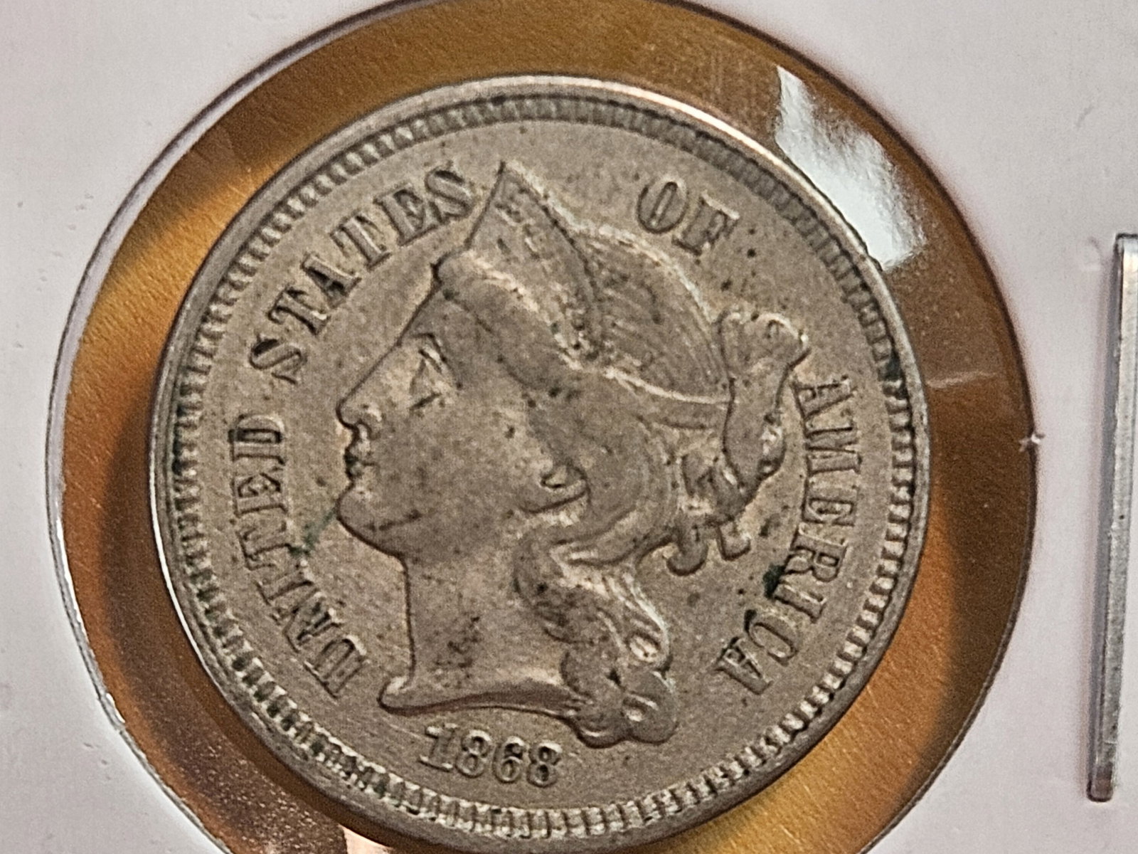 1868 Three Cent Nickel (1 of 5)