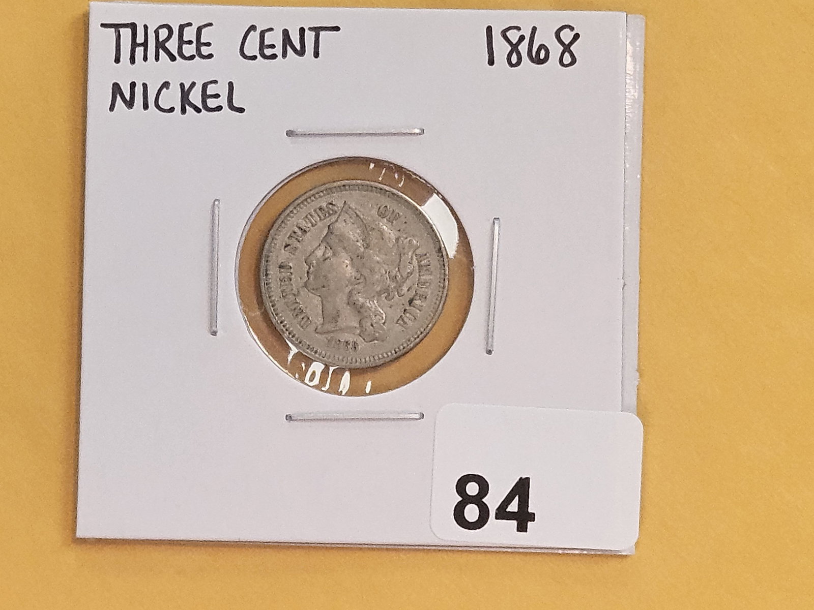 1868 Three Cent Nickel - 2