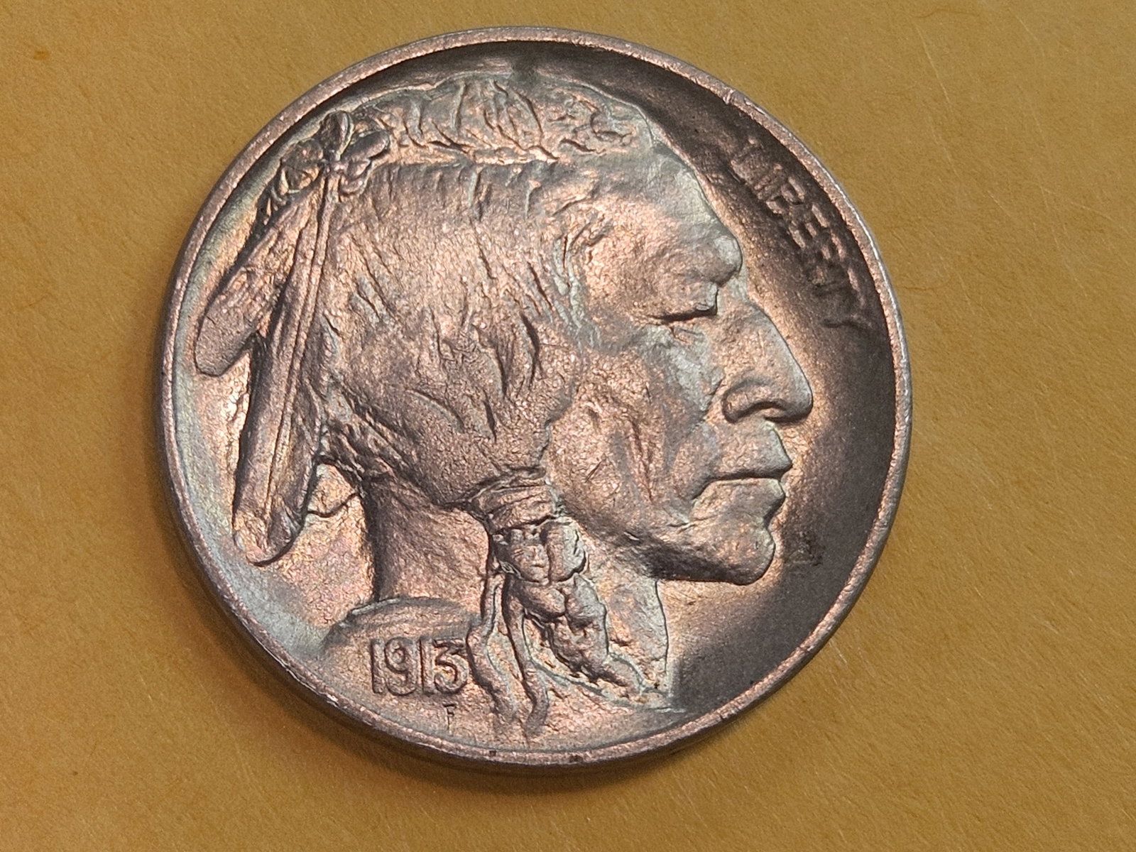 Choice Brilliant Uncirculated 1913 Buffalo Nickel: Type 1. Great luster!