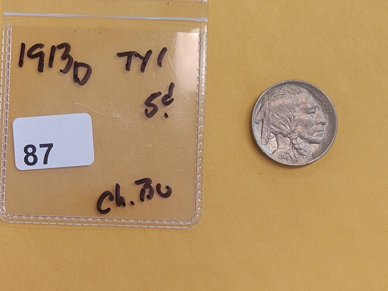 Choice Brilliant Uncirculated 1913-D Buffalo Nickel - 2