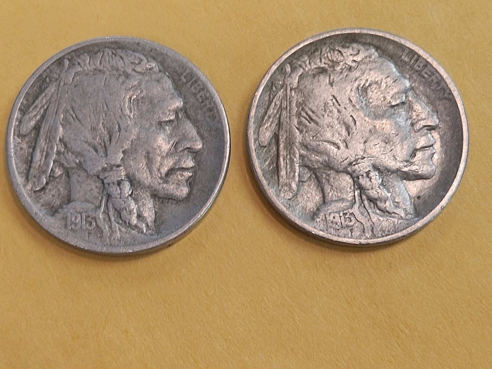 Two First year Issue Buffalo Nickels in Very Fine (1 of 4)
