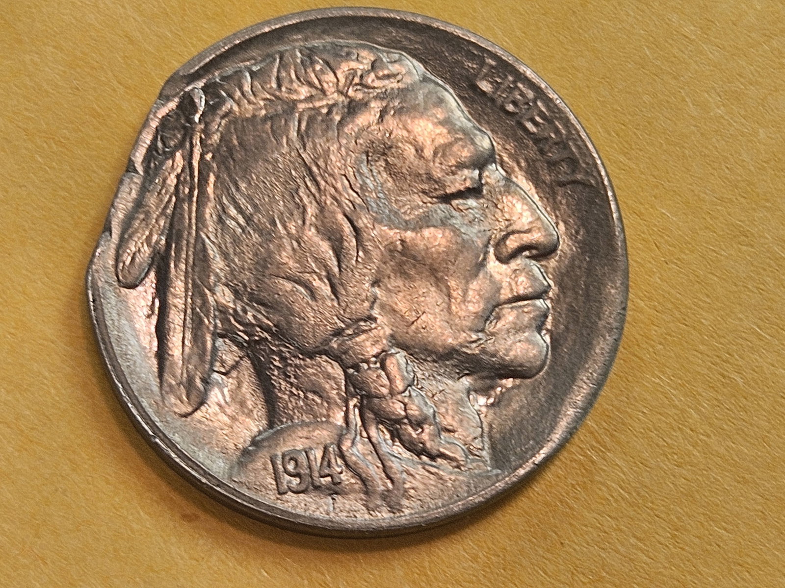 MINT ERROR! Choice Brilliant Uncirculated 1914 Buffalo Nickel (1 of 9)