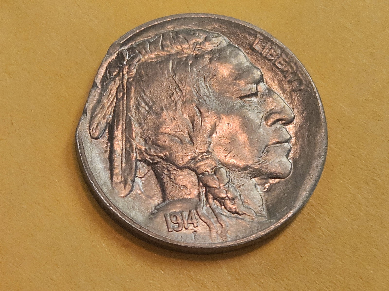 MINT ERROR! Choice Brilliant Uncirculated 1914 Buffalo Nickel - 3