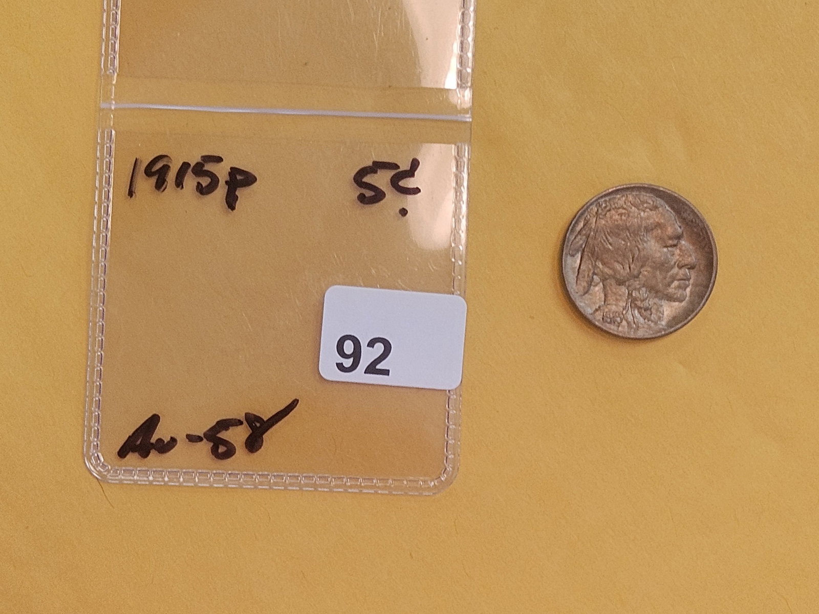 1915 Buffalo Nickel in Bright About Uncirculated - 58 - 2