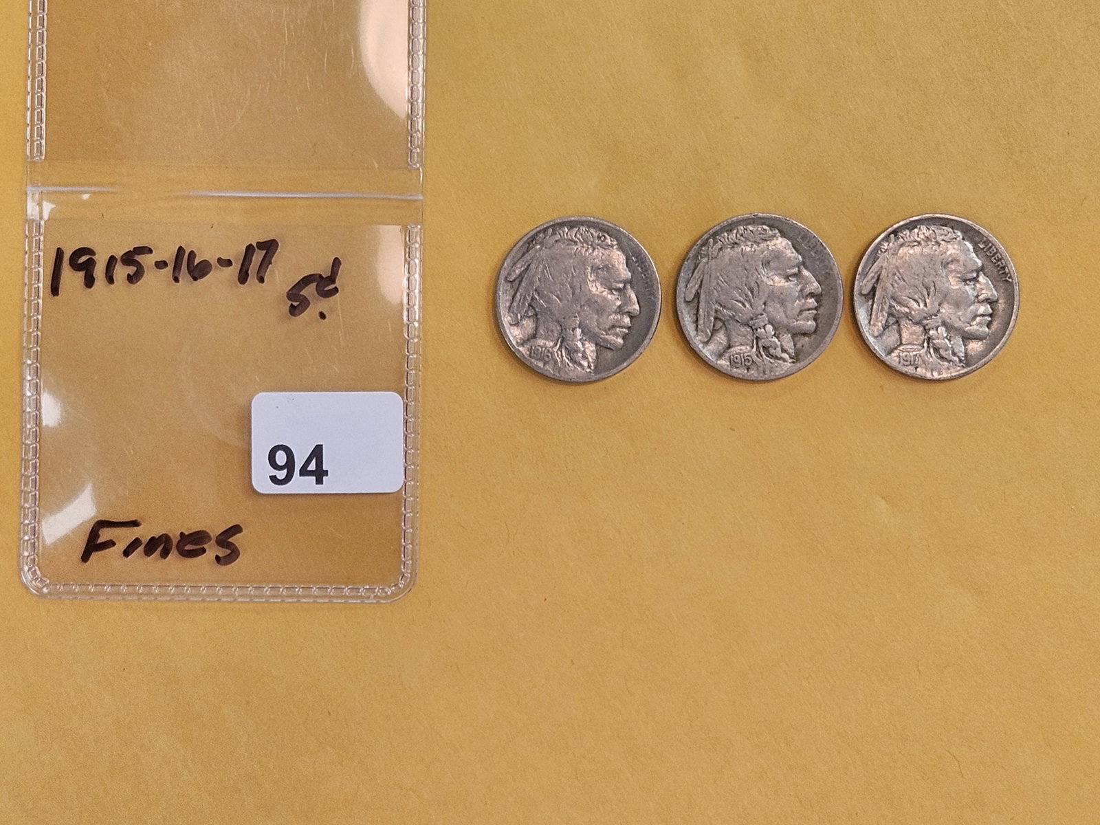 Three early date Buffalo Nickels in Fine - 2
