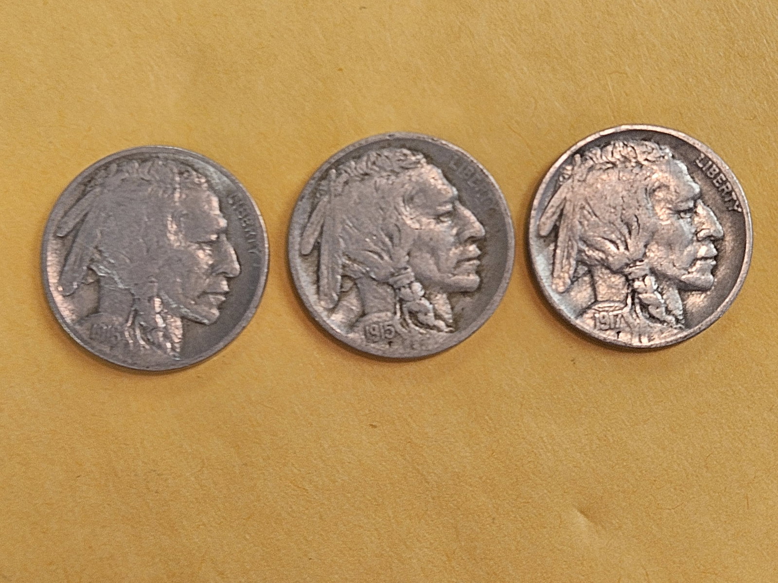Three early date Buffalo Nickels in Fine - 3