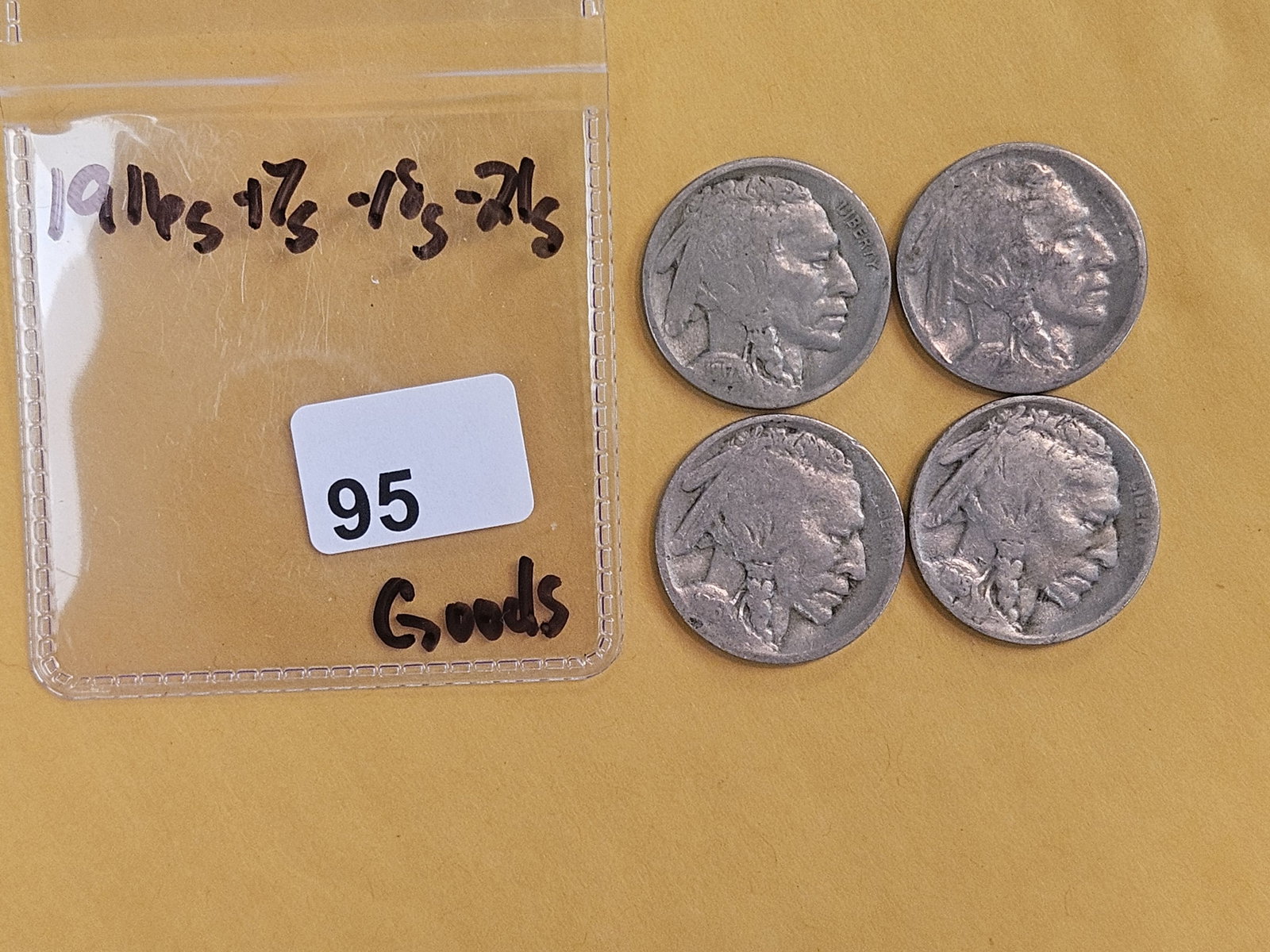 Four early and better date Buffalo Nickels in Good - 2