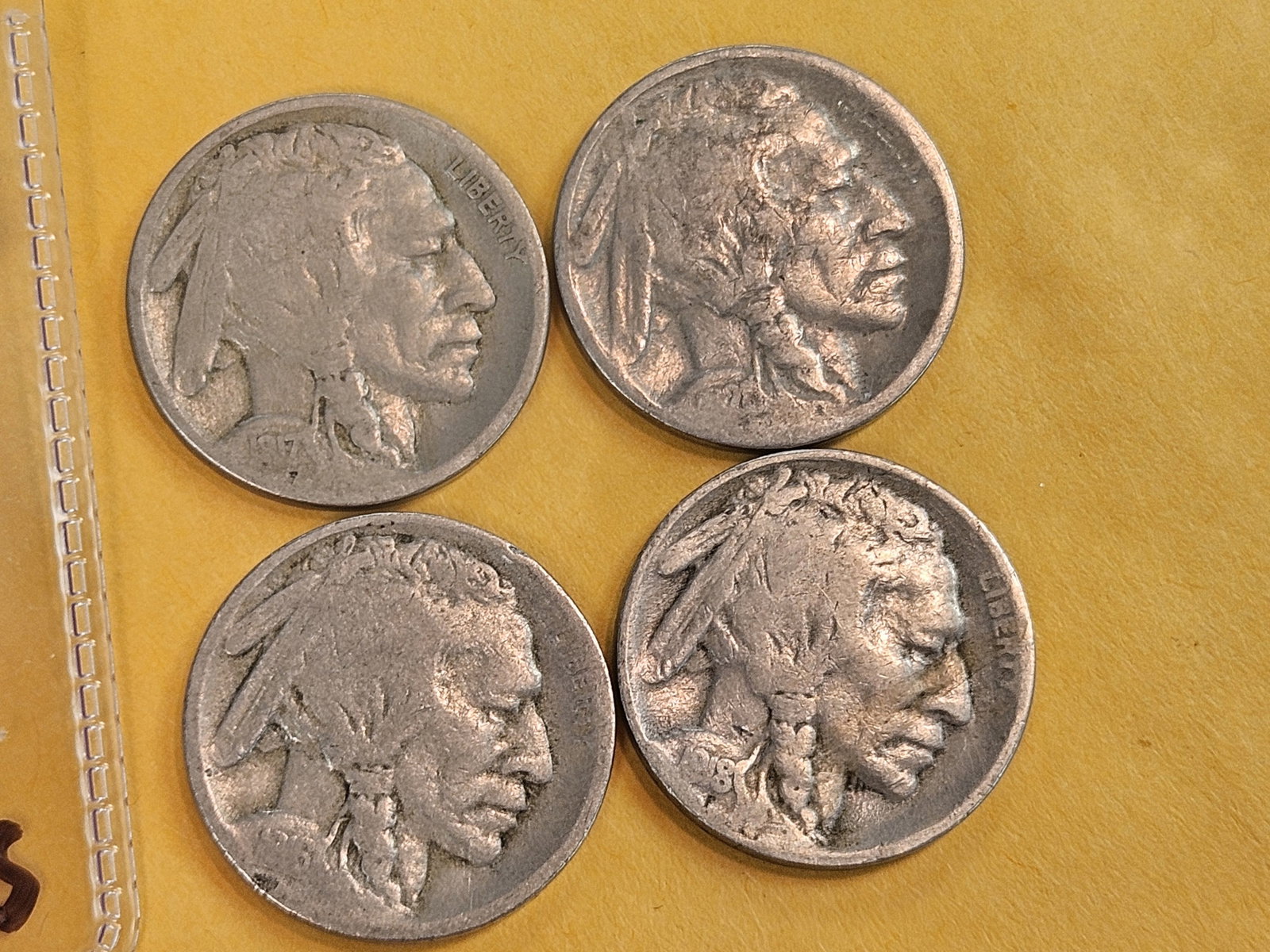 Four early and better date Buffalo Nickels in Good - 3