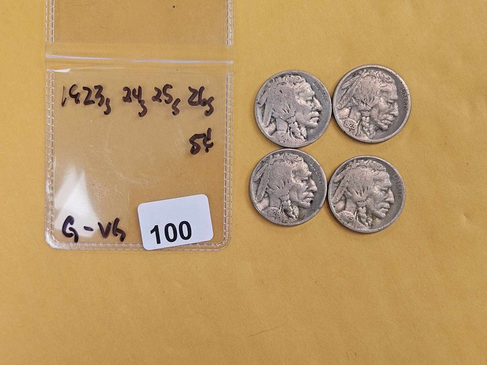 Four San Francisco-Minted Buffalo Nickels in Good to Very Good - 2