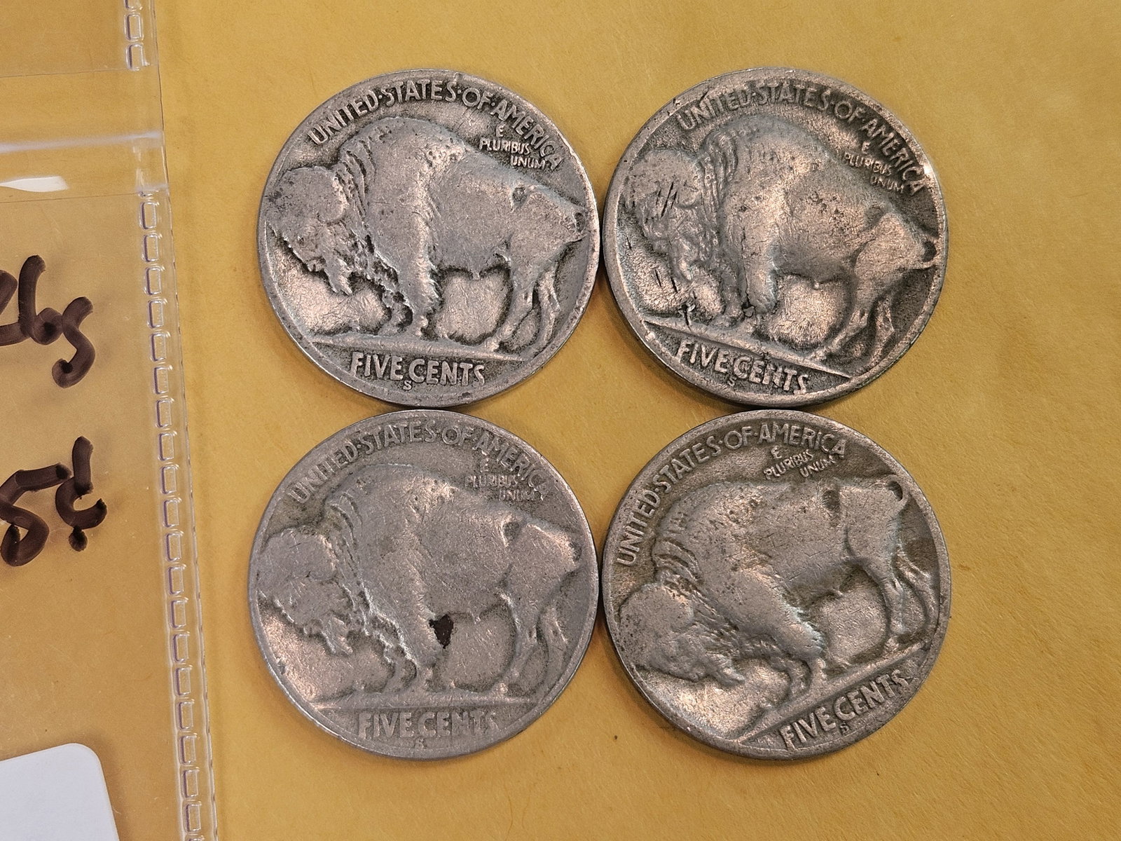 Four San Francisco-Minted Buffalo Nickels in Good to Very Good - 4