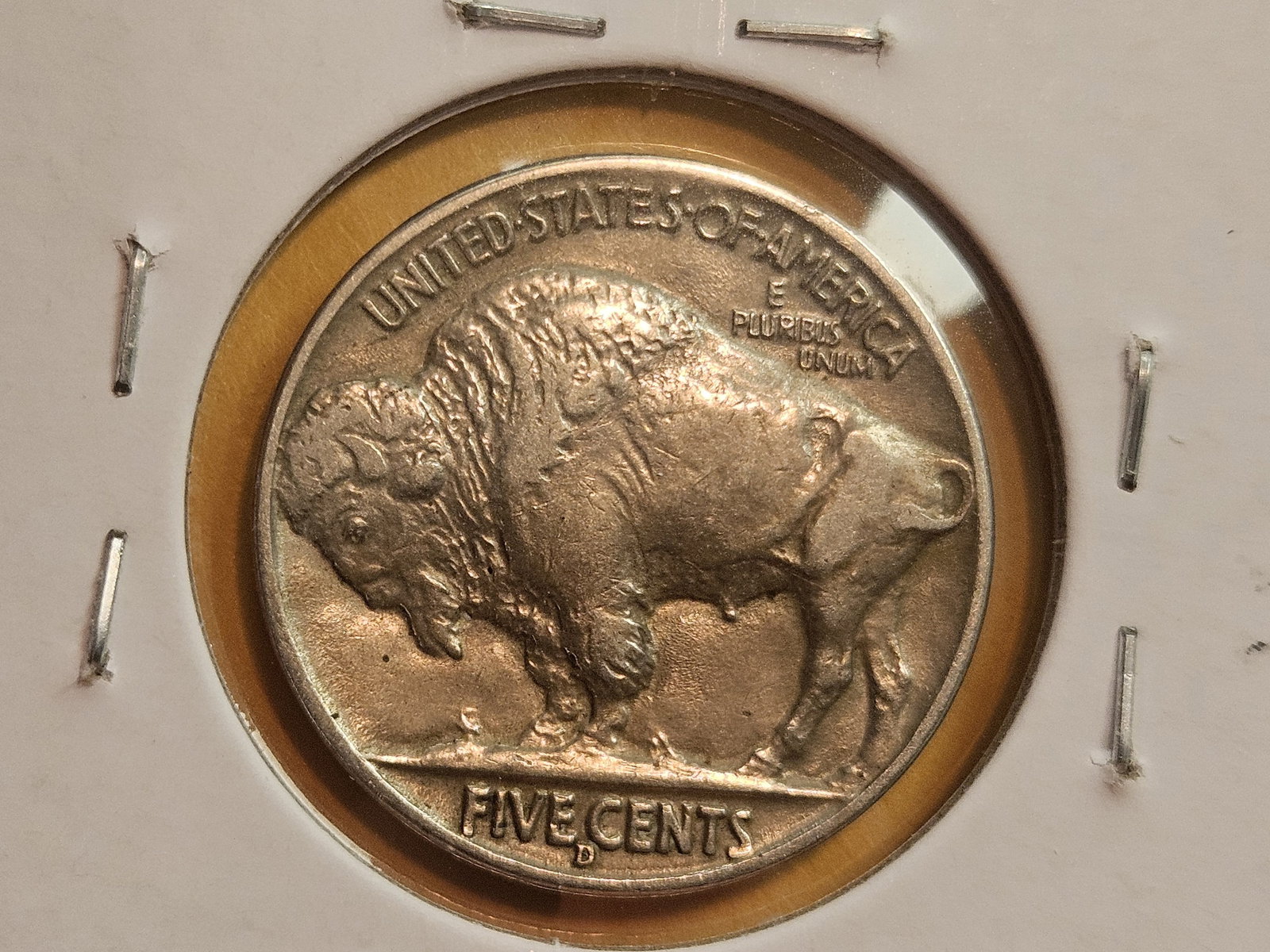 Variety! 1938-D/S Buffalo Nickel in About Uncirculated - 3