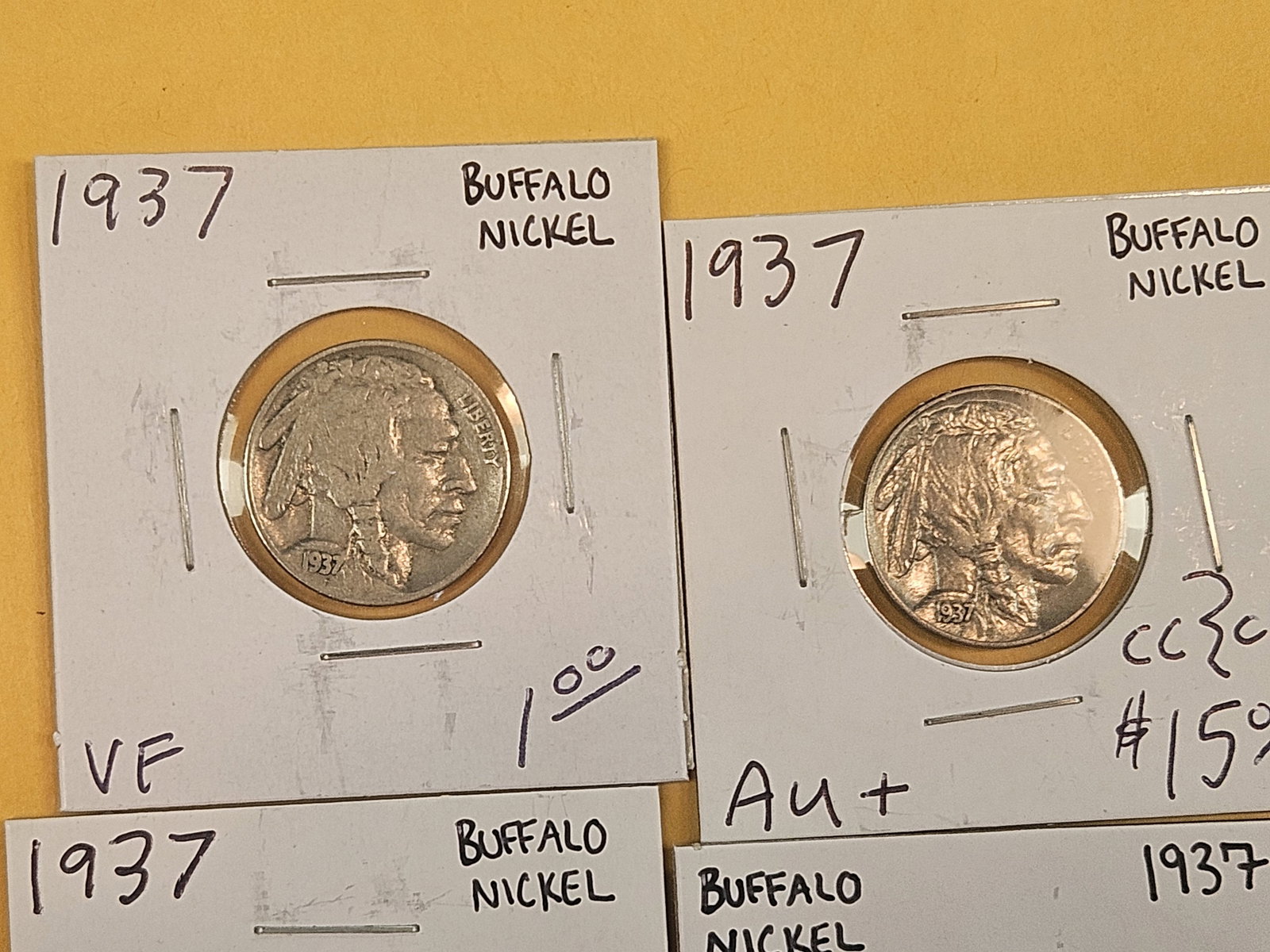 Nine nice 1937 Buffalo Nickels - 2