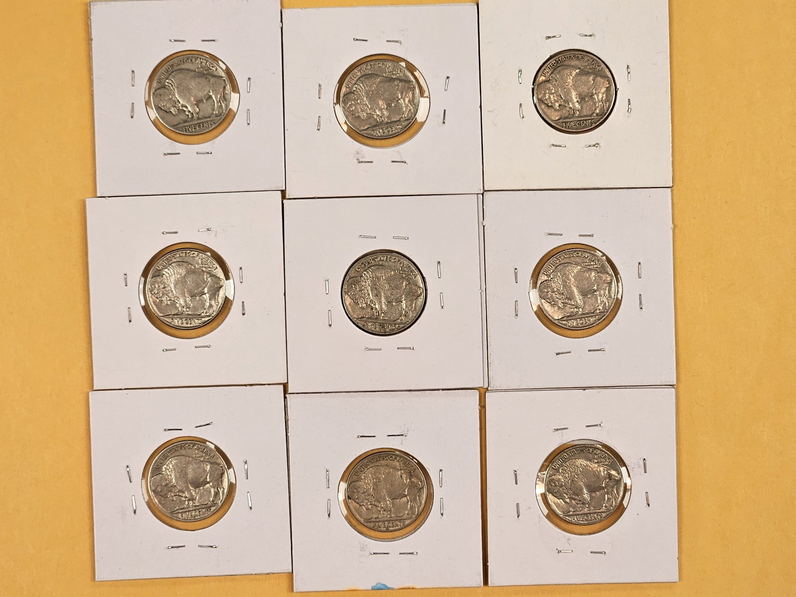 Nine nice 1937 Buffalo Nickels - 8
