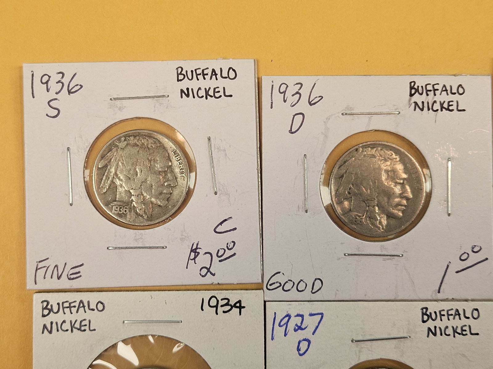 Ten mixed Buffalo Nickels - 2