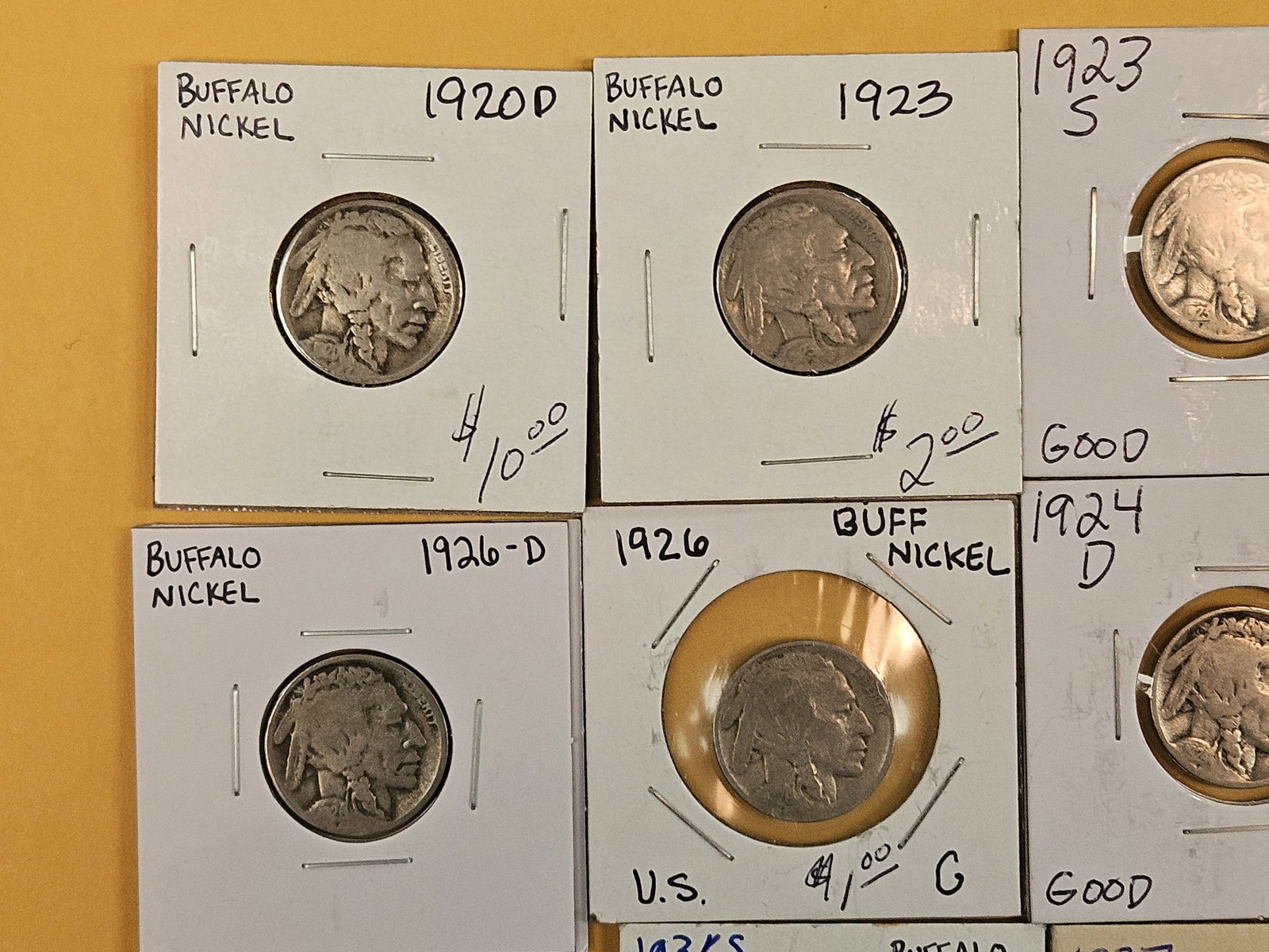 Ten mixed Buffalo Nickels - 2