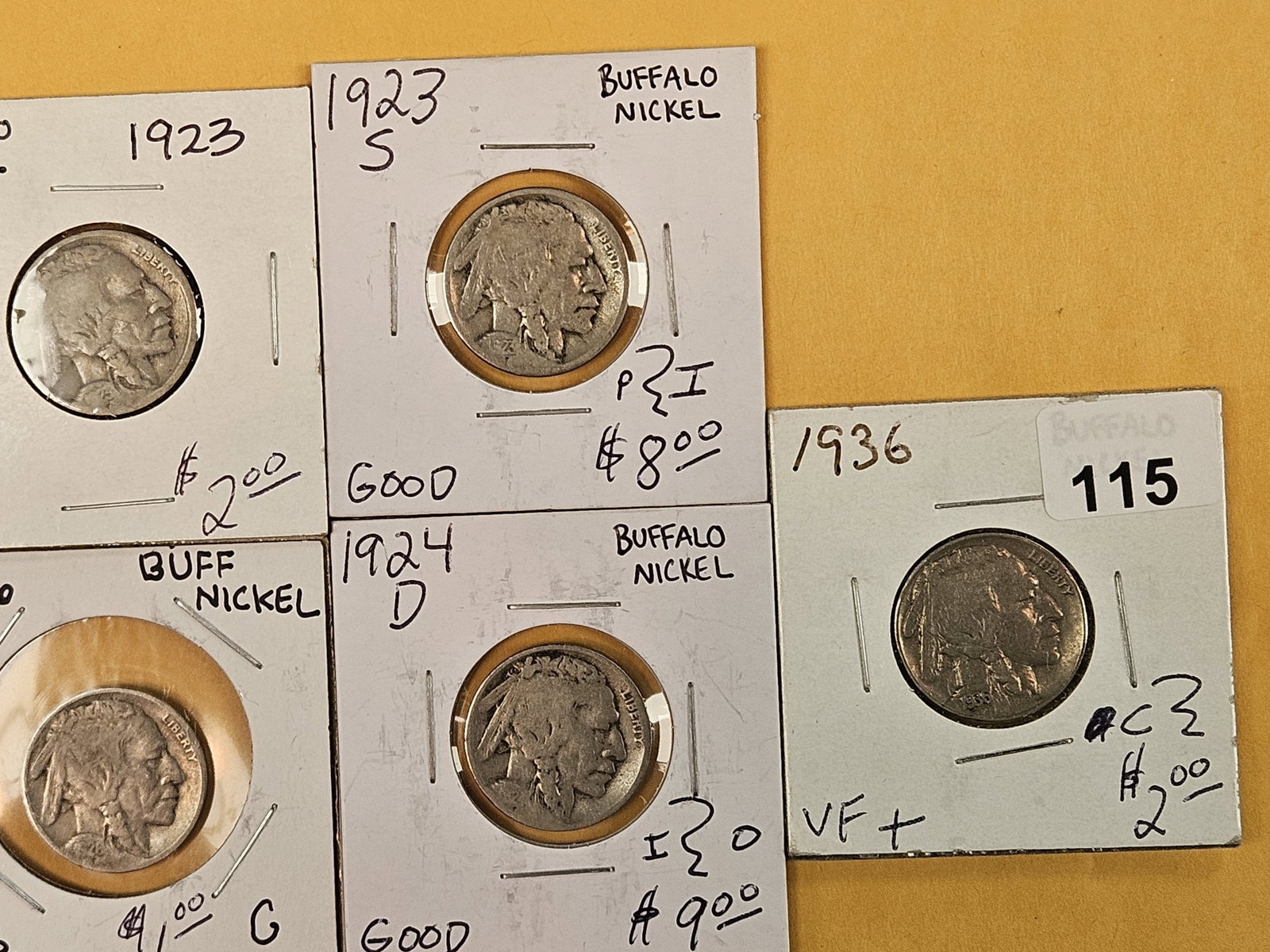 Ten mixed Buffalo Nickels - 3