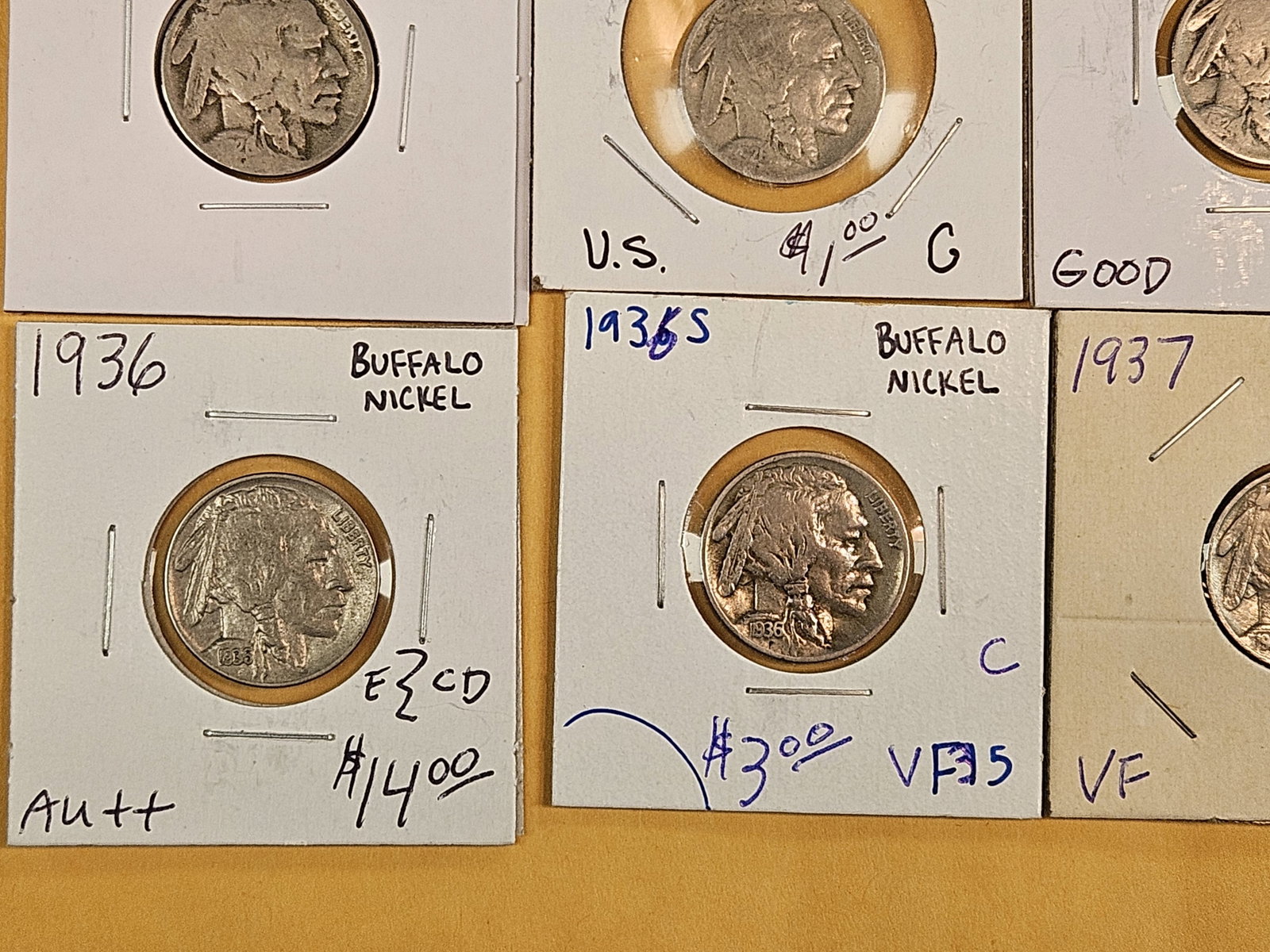 Ten mixed Buffalo Nickels - 4