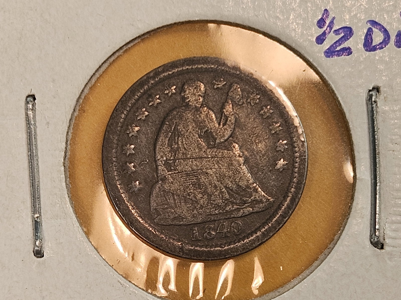 1840-O and 1858 Seated Liberty Silver Half-Dimes - 2
