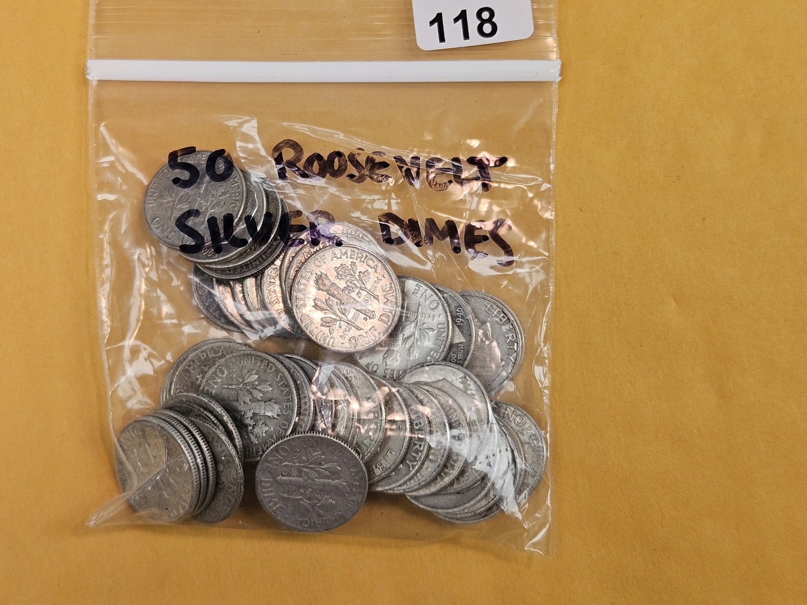 Fifty Silver Roosevelt Dimes (1 of 2)