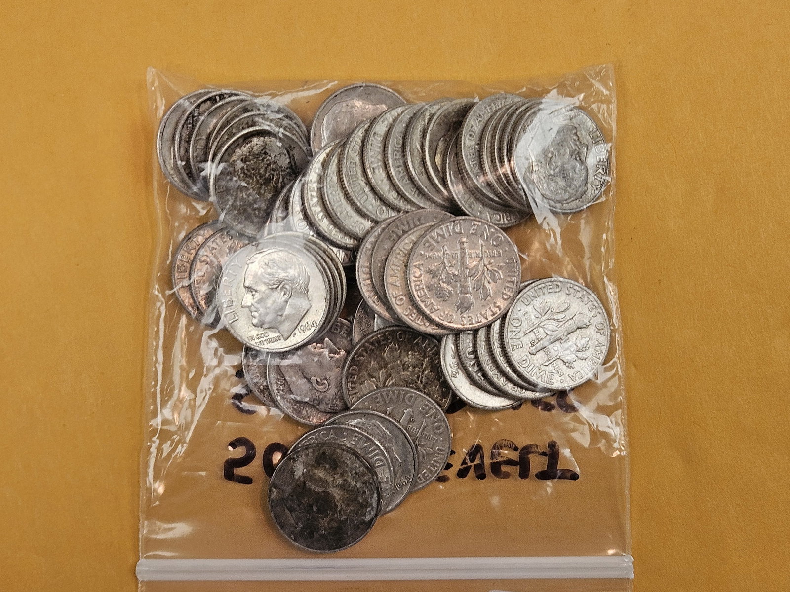 Fifty Silver Roosevelt Dimes - 2