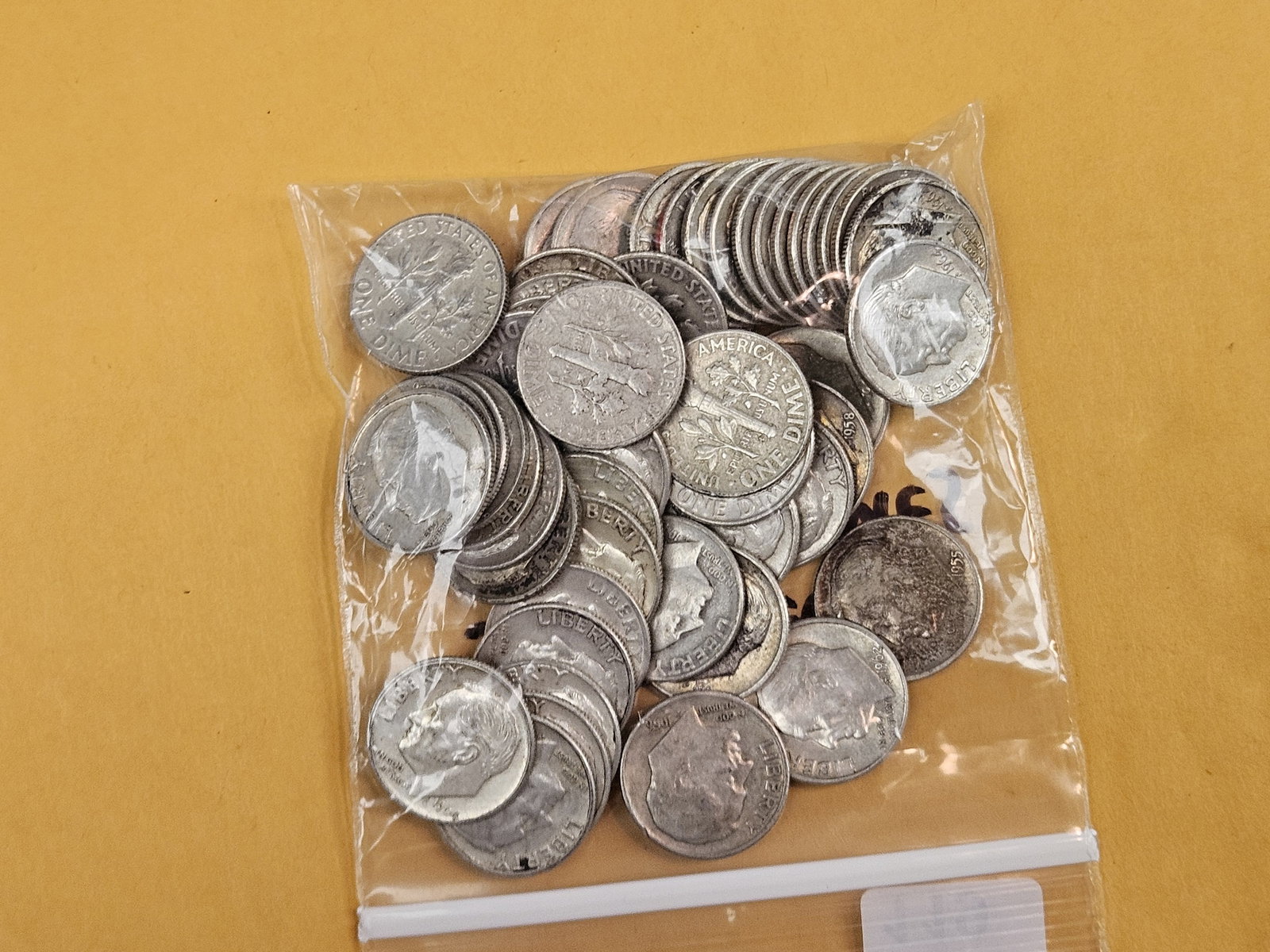 Fifty Silver Roosevelt Dimes - 2