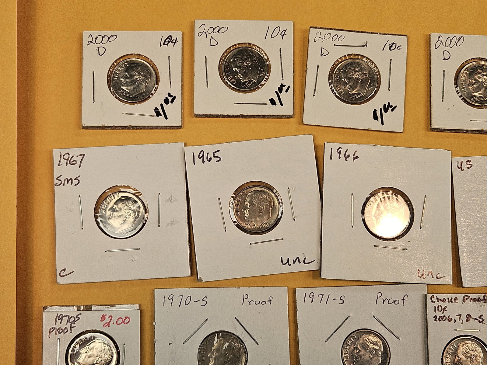 Twenty-eight mixed Roosevelt dimes - 2