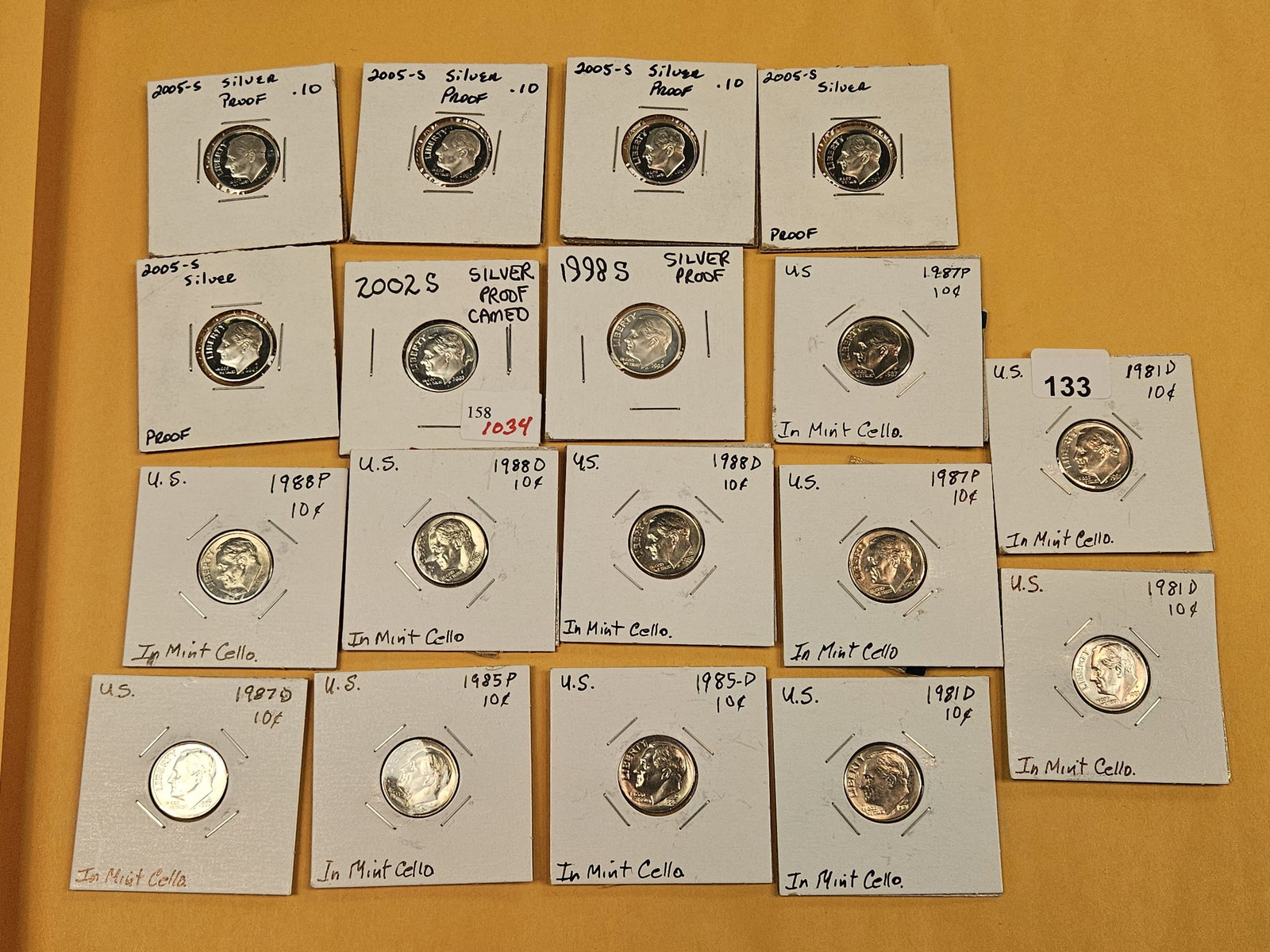 Eighteen, mixed, Roosevelt Dimes - 2