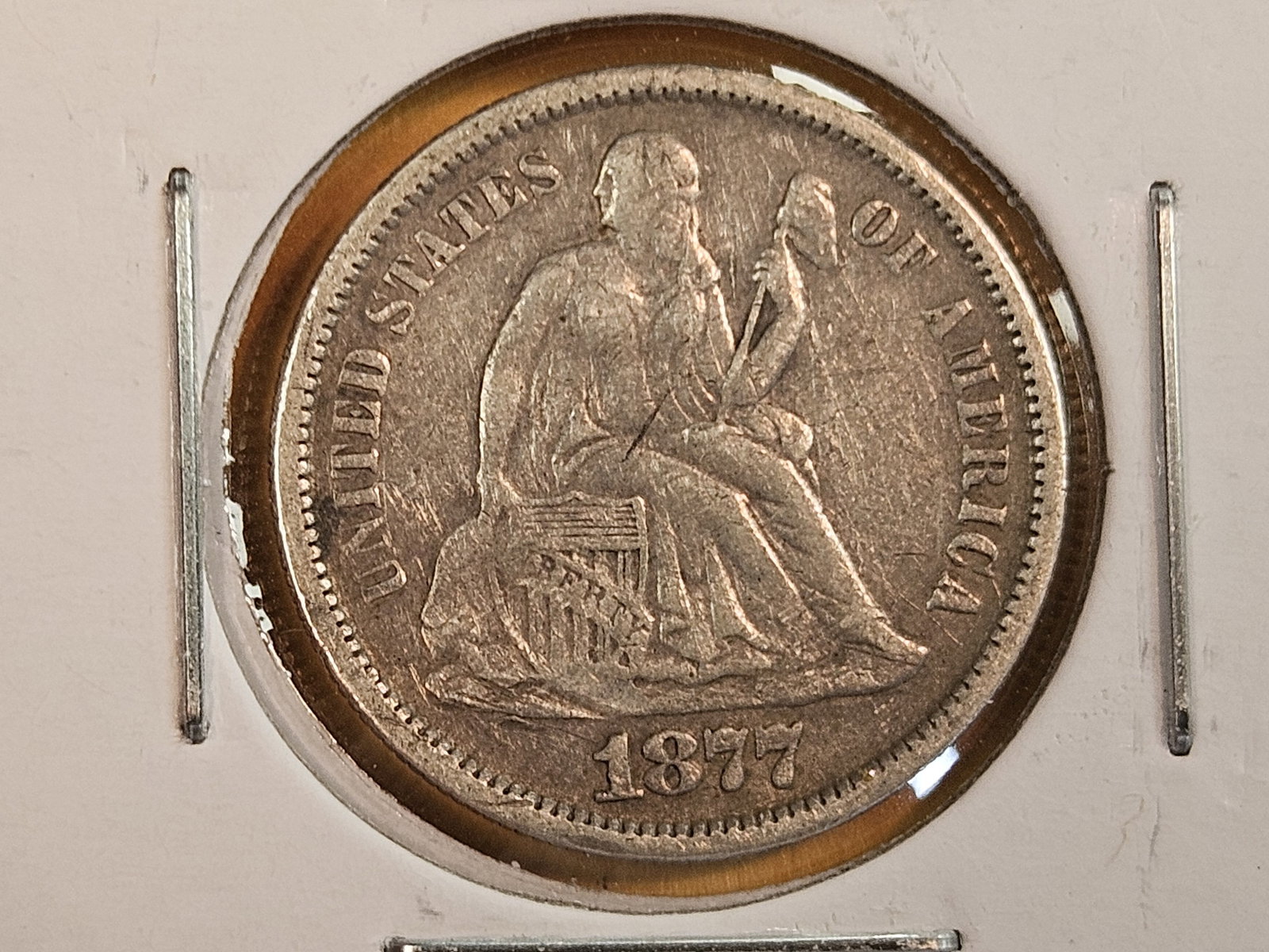 Four Seated Liberty silver dimes in Very Fine to Extra Fine - 5