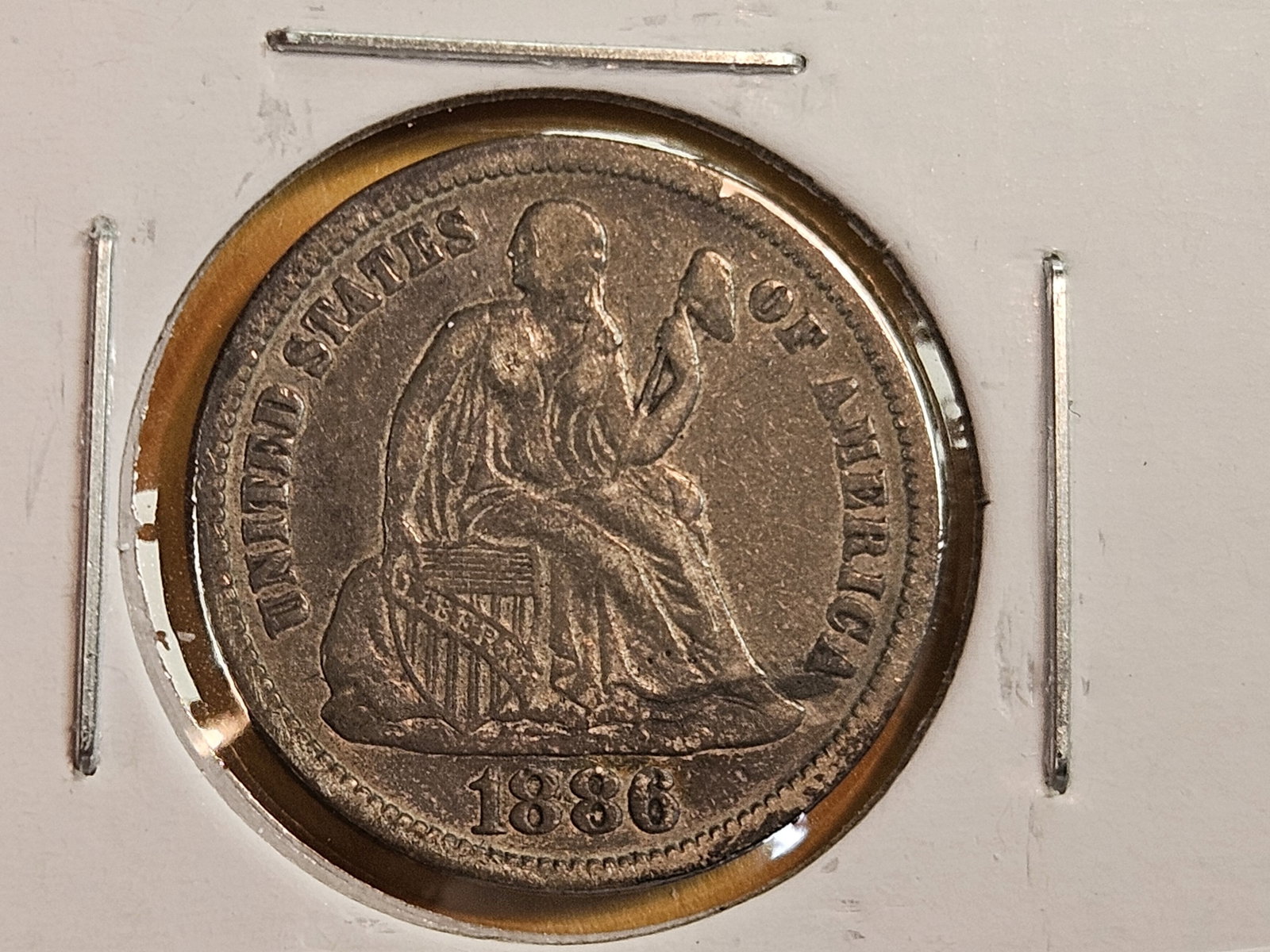 Four Seated Liberty silver dimes in Very Fine to Extra Fine - 9