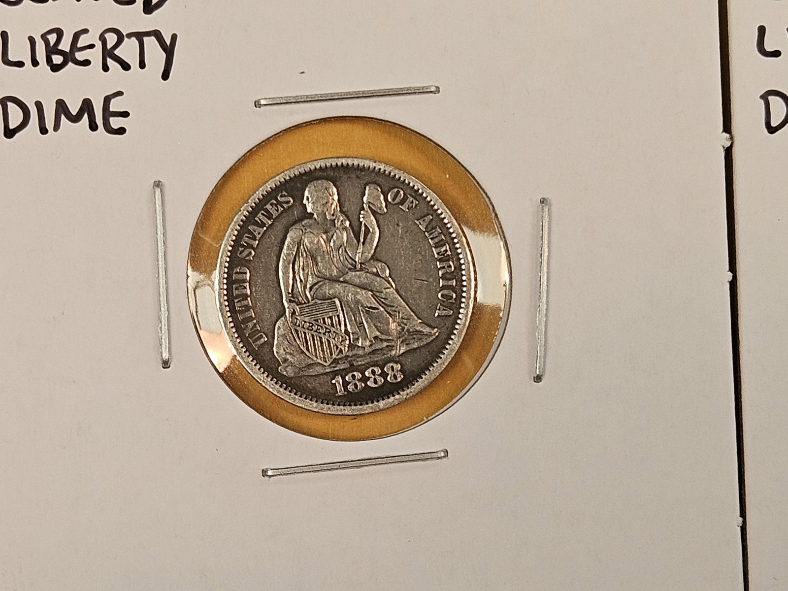 Four Seated Liberty silver dimes in Fine to Very Fine - 2