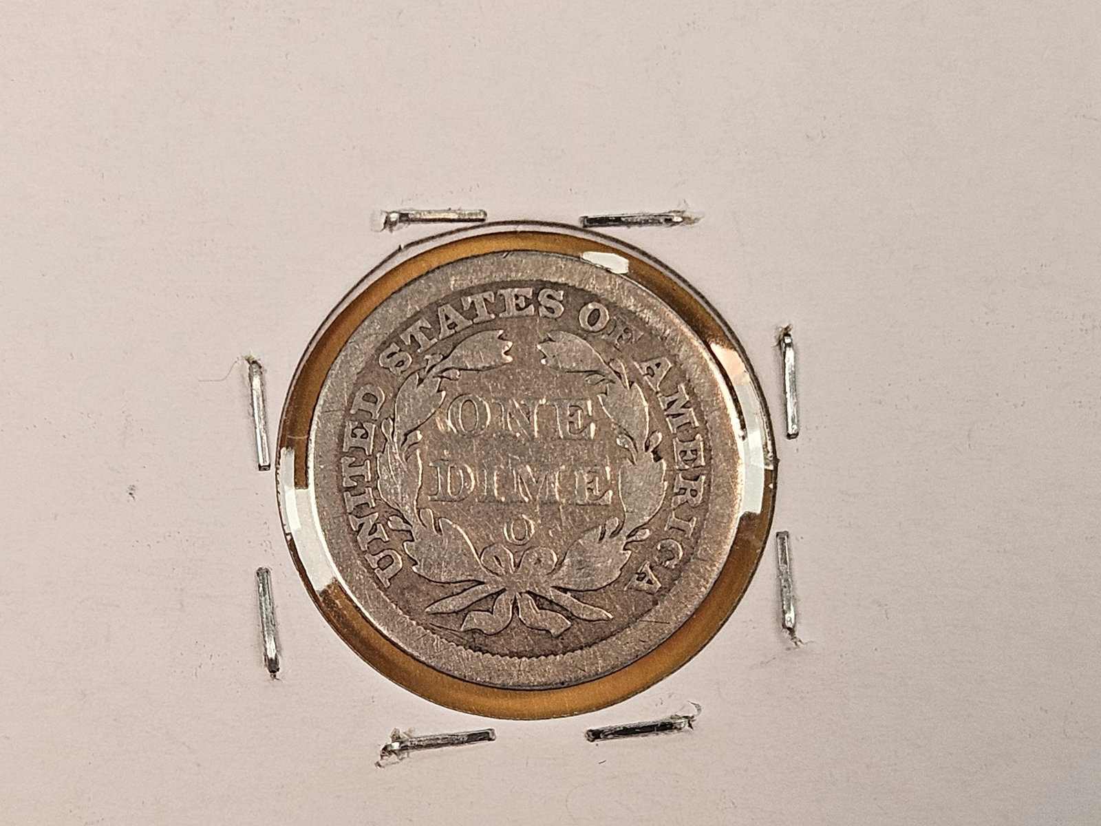 Four Seated Liberty silver dimes in Fine to Very Fine - 7