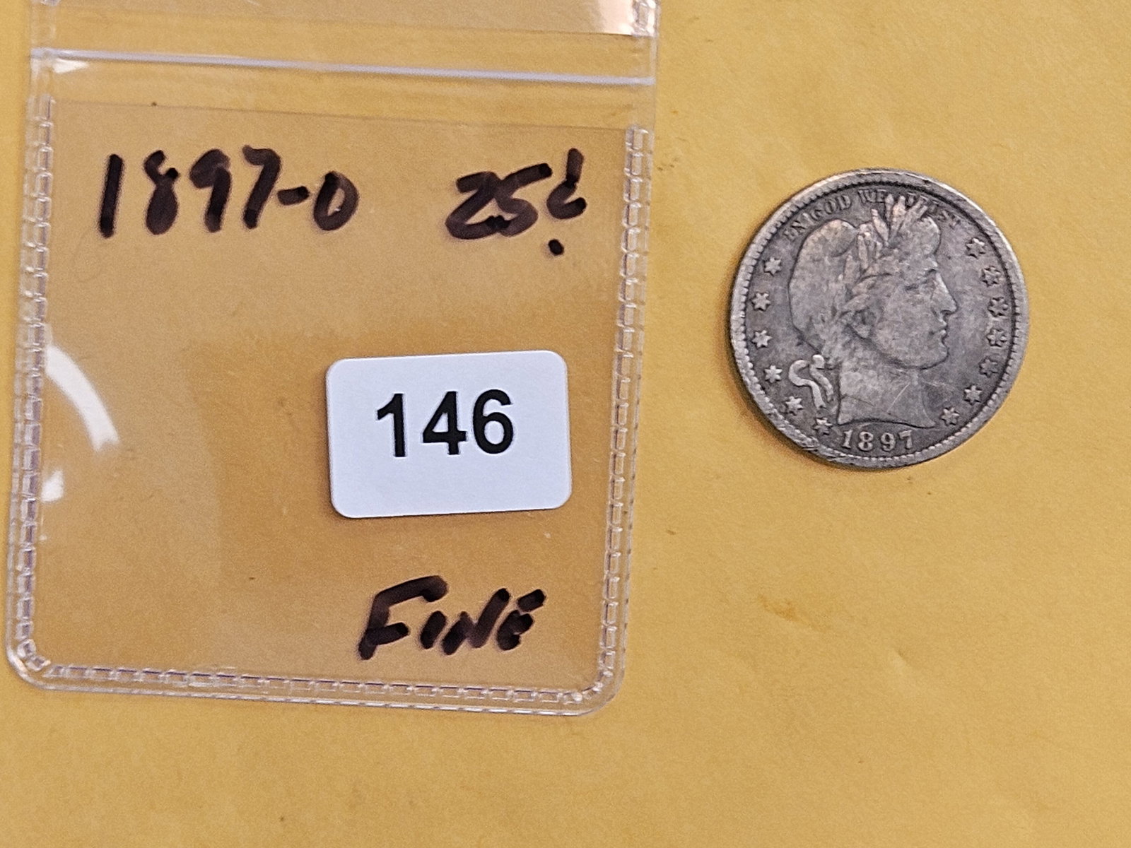 Semi-key 1897-O Barber Quarter - 2