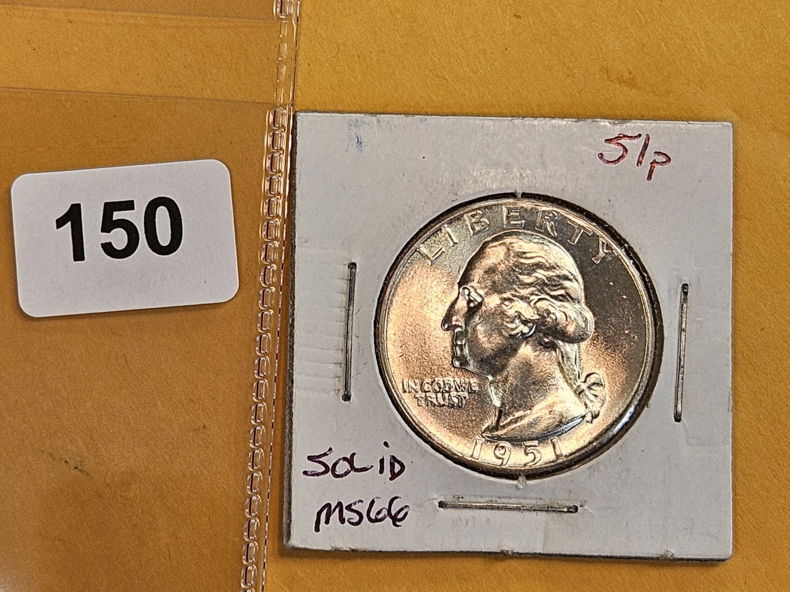 GEM Brilliant Uncirculated 1951 Washington Quarter - 2