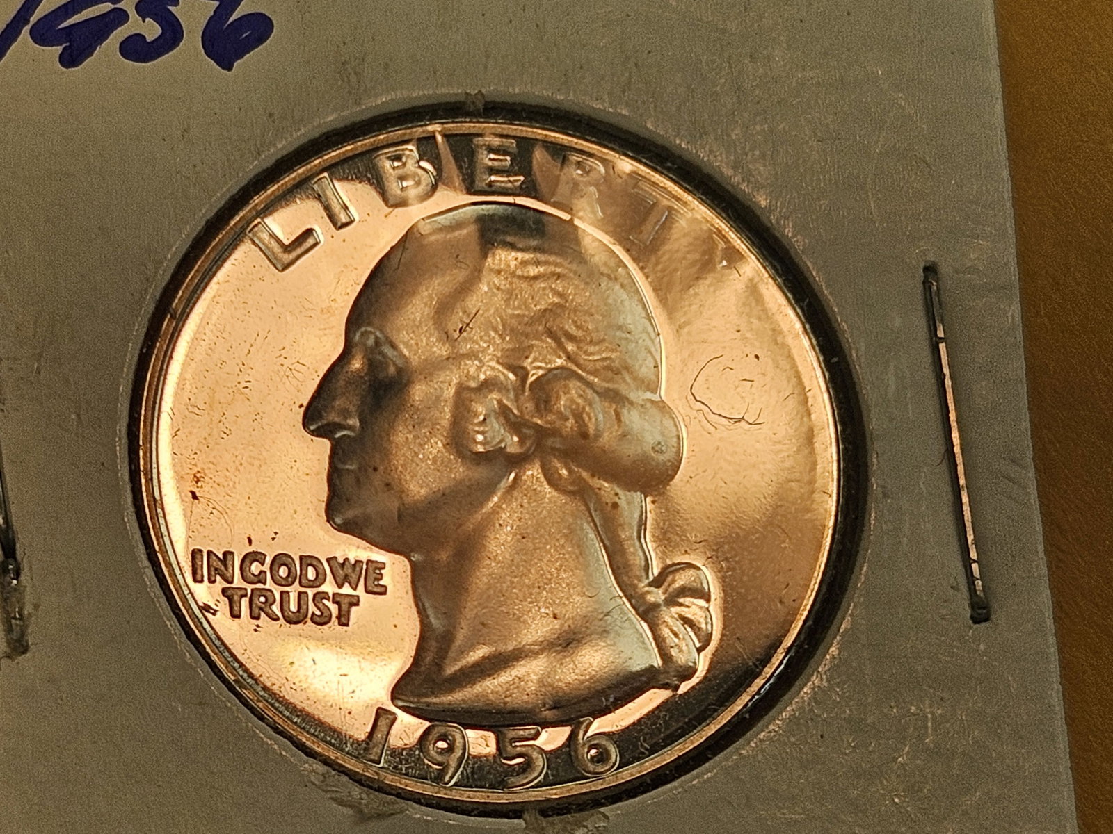 GEM Proof Deep Cameo 1956 Washington Quarter - 3